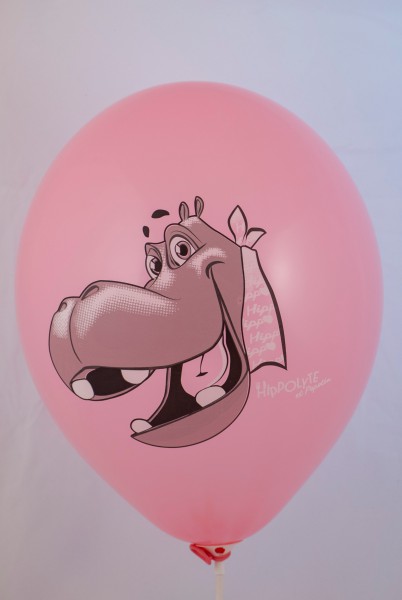 12 '' balloon- Hippopotamus Pink