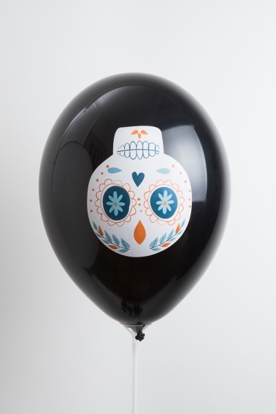 balloon12 '' - Black Skull Print