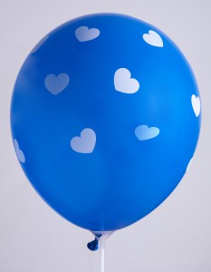 12 '' balloons - Assorted Heart Print - Bag of 100