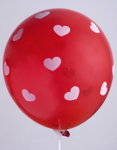 12 '' balloons - Assorted Heart Print - Bag of 100