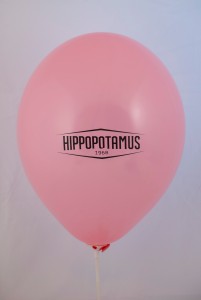 12 '' balloon- Hippopotamus Pink