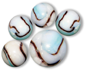 JUNGLE 2 / 42mm Assorted Marbles - Blue Jay - Dino - Tarantula - Tiger - 18 Threads