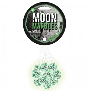 Glow in the Dark Moon Beads - 20 / 16mm + 1 / 25mm