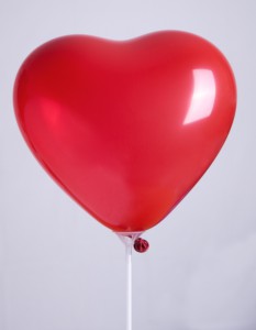 Pastel Red Heart balloons