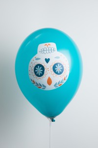 balloon12 '' - Printed skull Blue